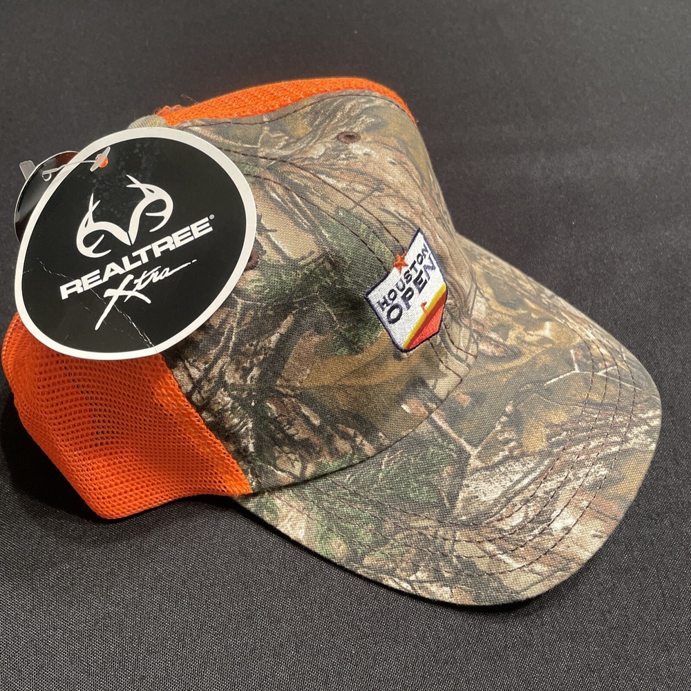 Realtree Hunters Houston Open PGA Hat Camo Orange New With Tags Baseball Cap